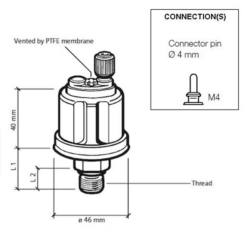 VDO Pressure sender 0-3 Bar